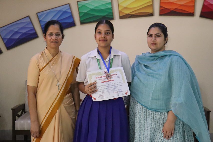 SILVER MEDAL IN THE DISTRICT LEVEL KARATE CHAMPIONSHIP